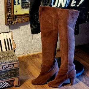 Nine West Women's Over-the-Knee Suede Boots in CHOCOLATE Brown Size 7m